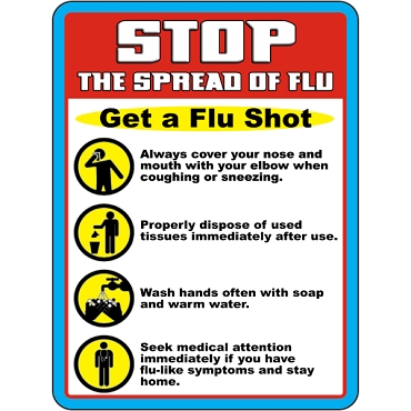 5011-P Stop the Flu  safety poster